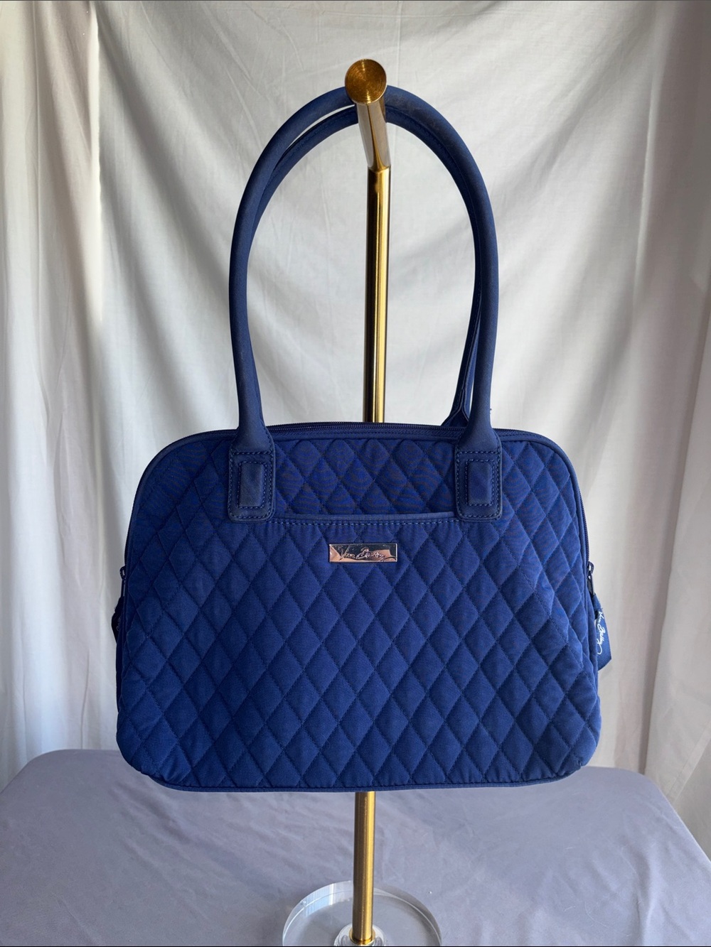 Vera Bradley - Quilted Navy Blue Women's Laptop Tote Bag